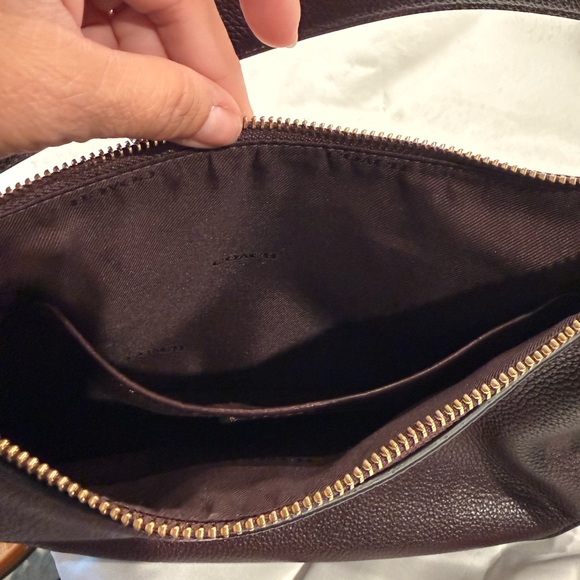 Coach Dark Brown Leather Shoulder Bag - Picture 4 of 16